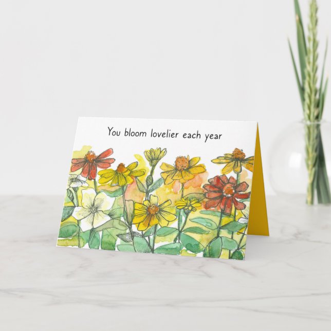 Grattis på födelsedagen du ser ut som äldre varje  kort (Framsida)