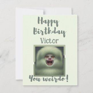Grattis på födelsedagen du Weirdo Grönt Personlig