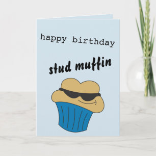 Grattis på födelsedagen dubbar muffinkortet för kort