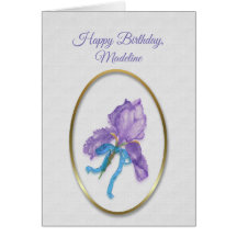 Grattis på födelsedagen, (eget namn) Lila Iris