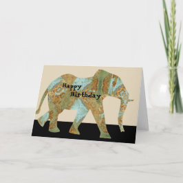 Grattis på födelsedagen Elephant Kort