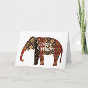 Grattis på födelsedagen Elephant Kort