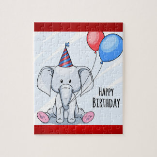 Grattis på födelsedagen Elephant Pussel