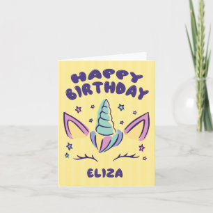 grattis på födelsedagen Eliza    Unicorn Birthday  Kort