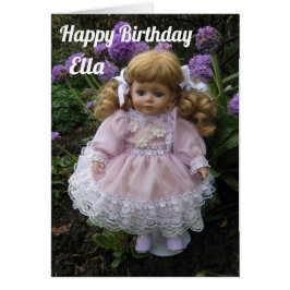 Grattis på födelsedagen ella hälsningskort