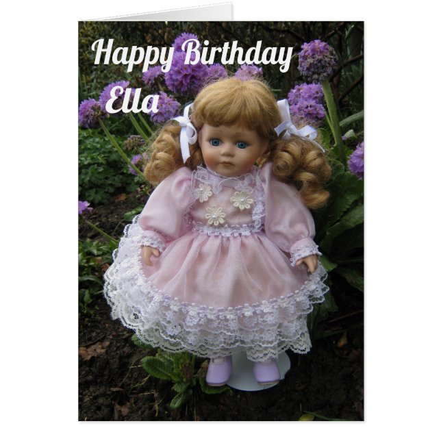 Grattis på födelsedagen ella hälsningskort (Framsidan)