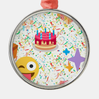 grattis på födelsedagen emoji julgransprydnad metall