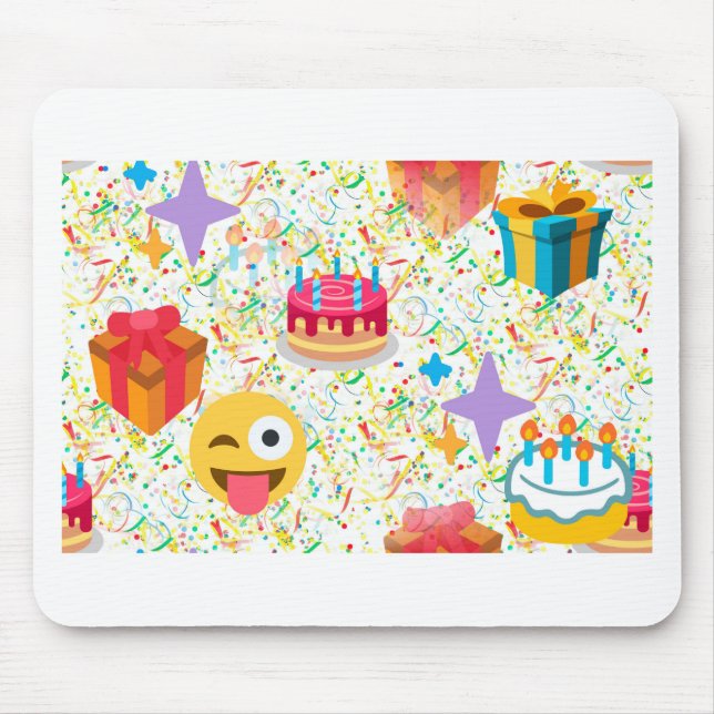 grattis på födelsedagen emoji musmatta (Framsidan)