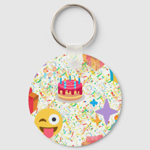 grattis på födelsedagen emoji nyckelring