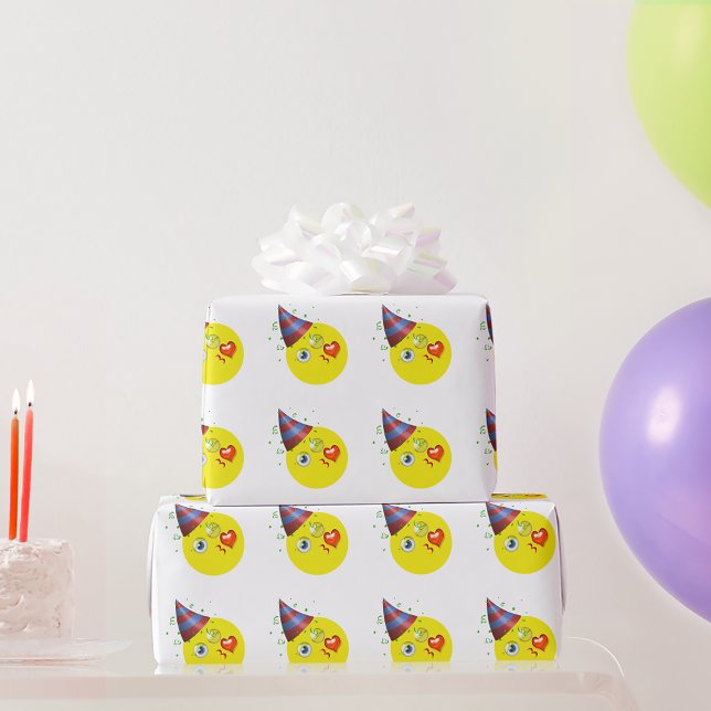 Grattis på födelsedagen Emoji Presentpapper (Skapare uppladdad)