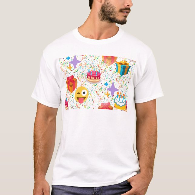 grattis på födelsedagen emoji t shirt (Framsida)