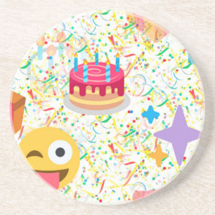 grattis på födelsedagen emoji underlägg sandsten