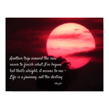 Grattis på födelsedagen - En ny resa runt solen