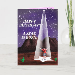 GRATTIS PÅ FÖDELSEDAGEN! En stjärna är född! … Kort