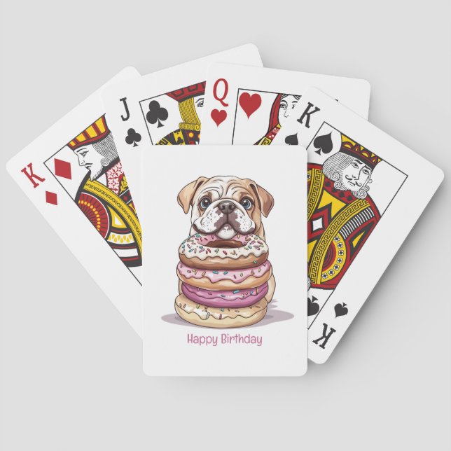 Grattis på födelsedagen English Bullhundars Casinokort (Baksidan)