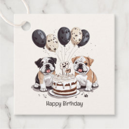 Grattis på födelsedagen English Bullhundars Gåvor Etiketter