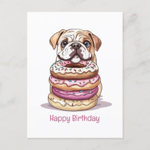 Grattis på födelsedagen English Bullhundars Helg Vykort