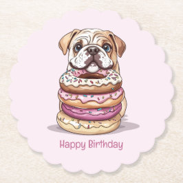 Grattis på födelsedagen English Bullhundars Underlägg Papper