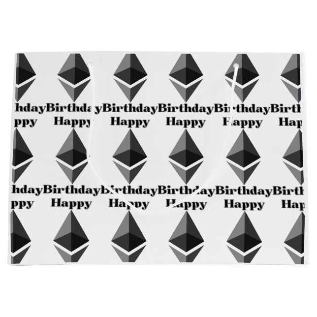 Grattis på födelsedagen Etherum Icon Large Gift Ba (Framsidan)