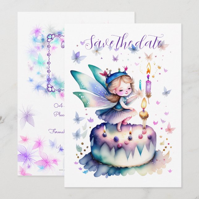 Grattis på födelsedagen Fairy 01 (Fram/baksida)
