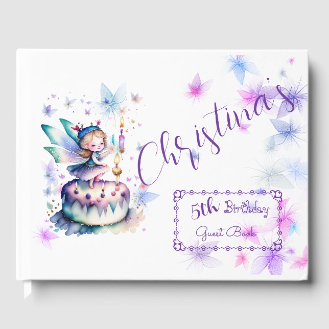 Grattis på födelsedagen Fairy 01 Gästböcker (Framsida)