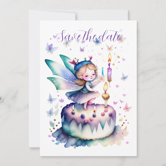 Grattis på födelsedagen Fairy 01 Inbjudningar (Framsida)