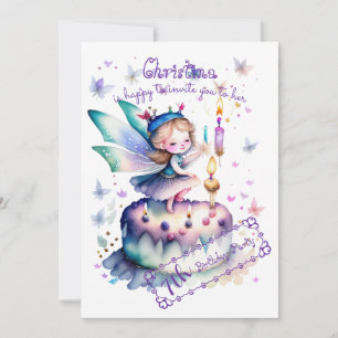Grattis på födelsedagen Fairy 01 Inbjudningar