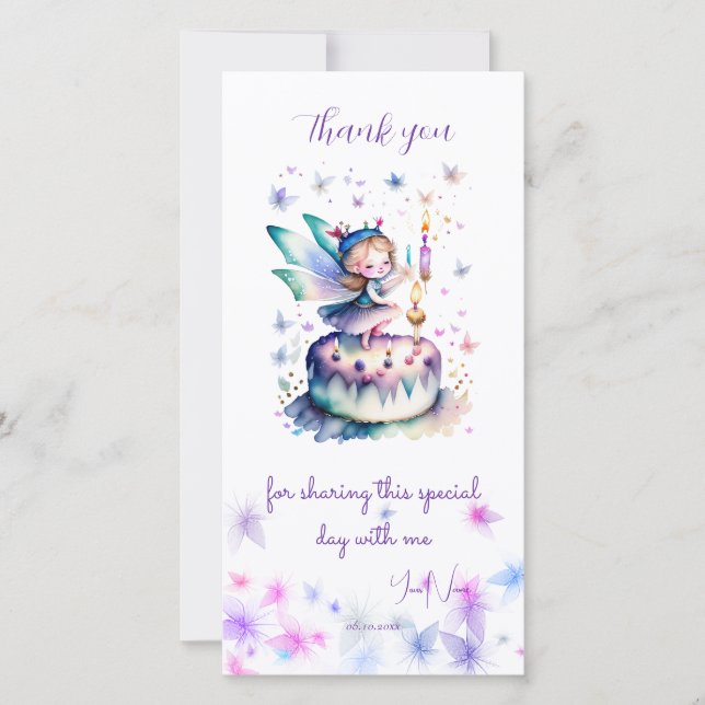 Grattis på födelsedagen Fairy 01 Spara Datumet (Framsida)