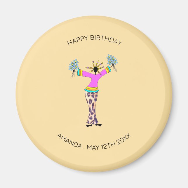 Grattis på födelsedagen, Fantastisk Dam Magnet (Framsidan)