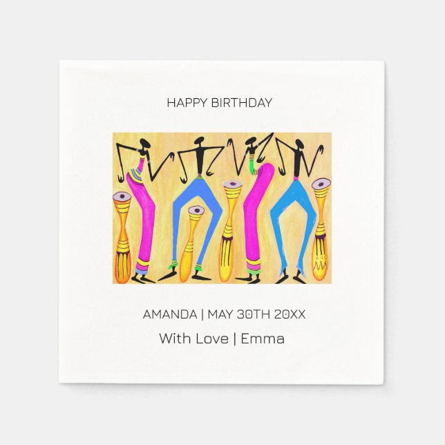 Grattis på födelsedagen Fantastisk Firande Pappersservett (Framsidan)