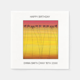 Grattis på födelsedagen, Fantastisk Tropical Sunse Pappersservett
