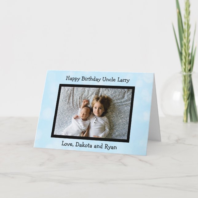 Grattis på födelsedagen farbror Fotokort Kort (Framsida)