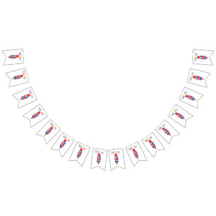 Grattis på födelsedagen Färg Remix Girlang Banner Vimplar