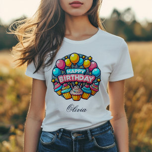 Grattis på födelsedagen färgämnen och Muffinsar T Shirt