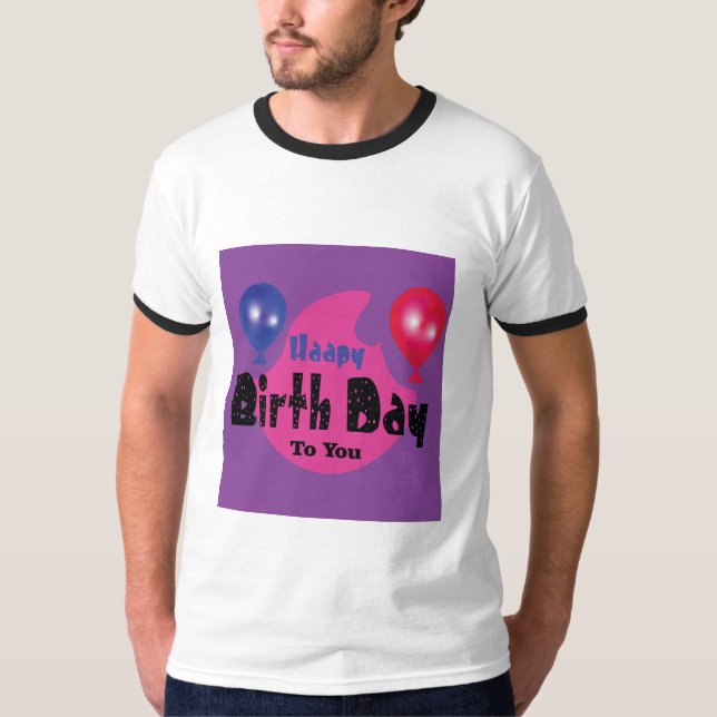Grattis på födelsedagen – Färgglad festlig party d T Shirt (Framsida)