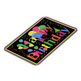 Grattis på födelsedagen färgglad firande magnet