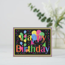 Grattis på födelsedagen färgglad firande