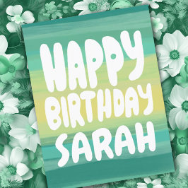 GRATTIS PÅ FÖDELSEDAGEN Färgglada Vattenfärg Rände Vykort