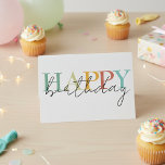 Grattis på födelsedagen färgstark enkel kort<br><div class="desc">Den här designen kan vara personlig om du väljer Redigera design. Du kan också överföra till andra objekt. Kontakta mig på colorflowcreations@gmail.com eller använda alternativet chatta överst på sidan om du vill ha den här designen på en annan produkt eller behöver hjälp. Se mer av mina design eller följ mig...</div>