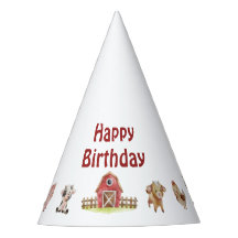 Grattis på födelsedagen Farm Animal Party Hat