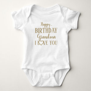 Grattis på födelsedagen farmor i Kärlek Du Baby T Shirt
