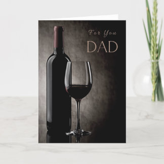 Grattis på födelsedagen Fars dag Rött vin Grattisk Kort