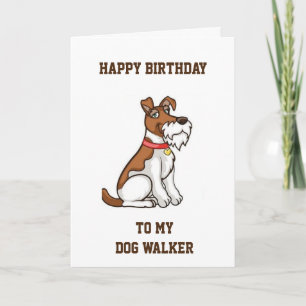 **GRATTIS PÅ FÖDELSEDAGEN** FAVORITE **DOG WALKER* KORT