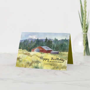 Grattis på födelsedagen Favorite Farmer Barn ligga Kort