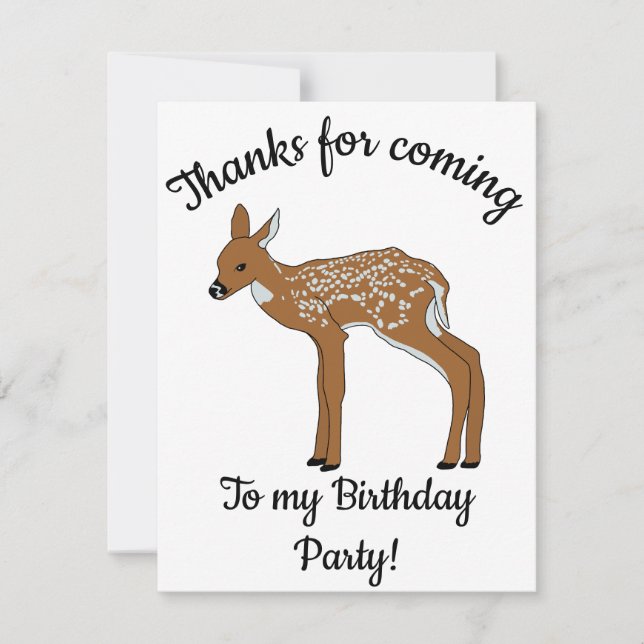 Grattis på födelsedagen Fawn Tack Kort (Framsida)