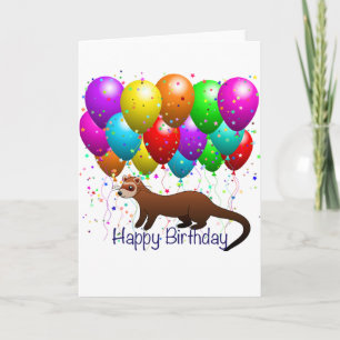 grattis på födelsedagen Ferret Card Kort