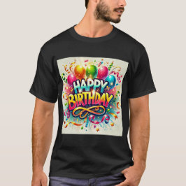 Grattis på födelsedagen Festive Balloon Firande T Shirt