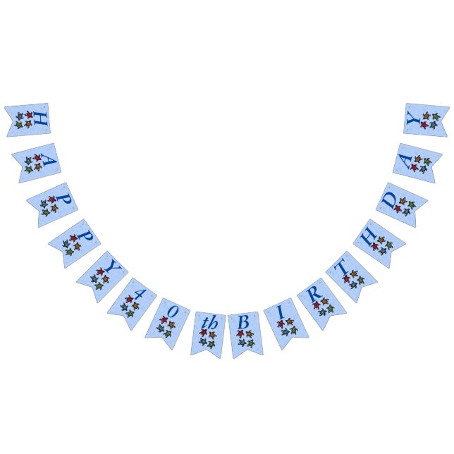 Grattis på födelsedagen Festive Colorful Group of  Vimplar (Alla)