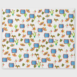 Grattis på födelsedagen Fiesta Wrapping papper Presentpapper
