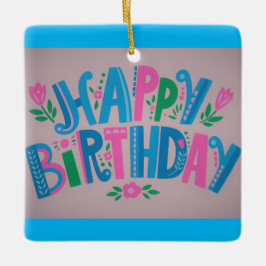 Grattis på födelsedagen Firande Julgransprydnad Keramik